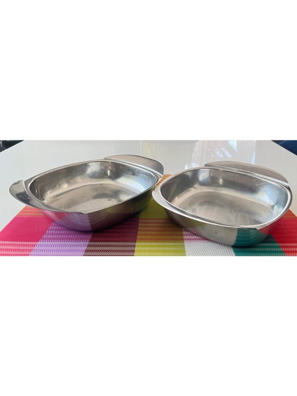 VTG set of 2 Fraser's Cultura Stainless Steel Serving Dish-Sweden